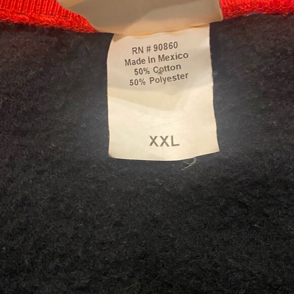 Vintage XXL 1/4 Zip Collared Cardinal & Pine Cone Granny Sweatshirt - Picture 5 of 5